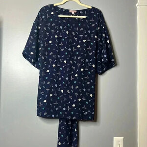 Molly & Isadora navy top size 2X